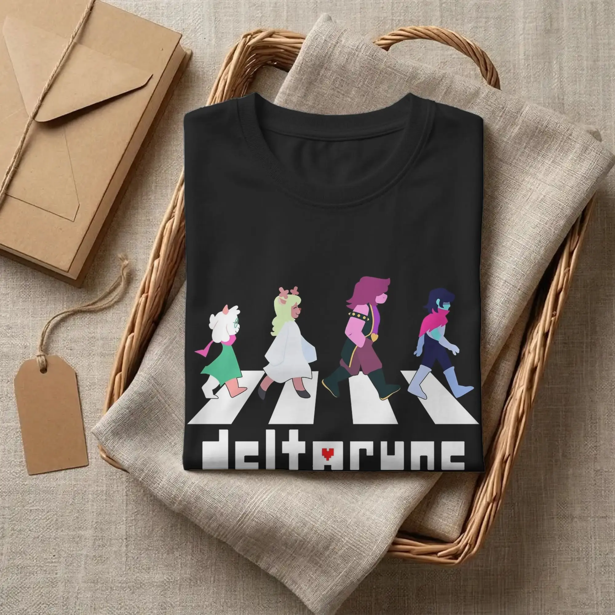 Deltarune Ralsei, Noelle, Susie und Kris Abbey Road T-Shirt für Herren, Rundhalsausschnitt, kurze Ärmel, Baumwolle, Sommer-Top-T-Shirt – Detail 1