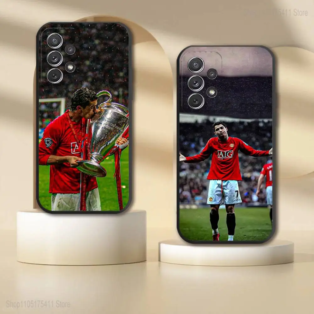 

Football C-CR7 R-RonaldoES Phone Case For Samsung S 25,24,23,22,30,21,10,9,Ultra,Plus,Lite,FE,4,5G Black Soft Case