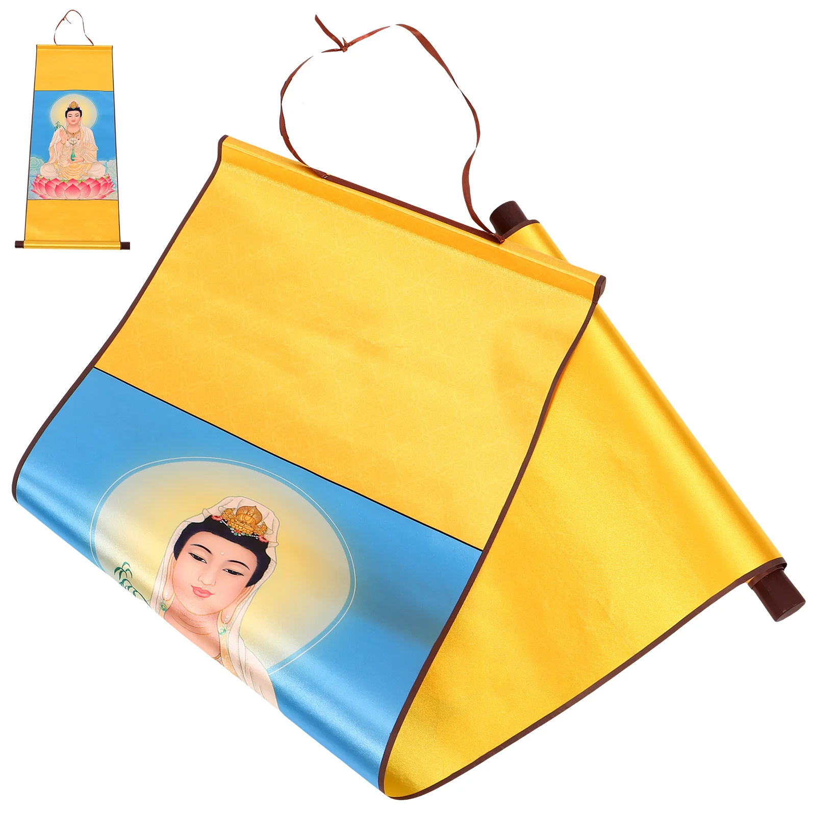 

Exquisite Guanyin Scroll Decor Religious Art Home Decoration Chinese Painting Bedroom Tapestry Asian Hanging Decorative