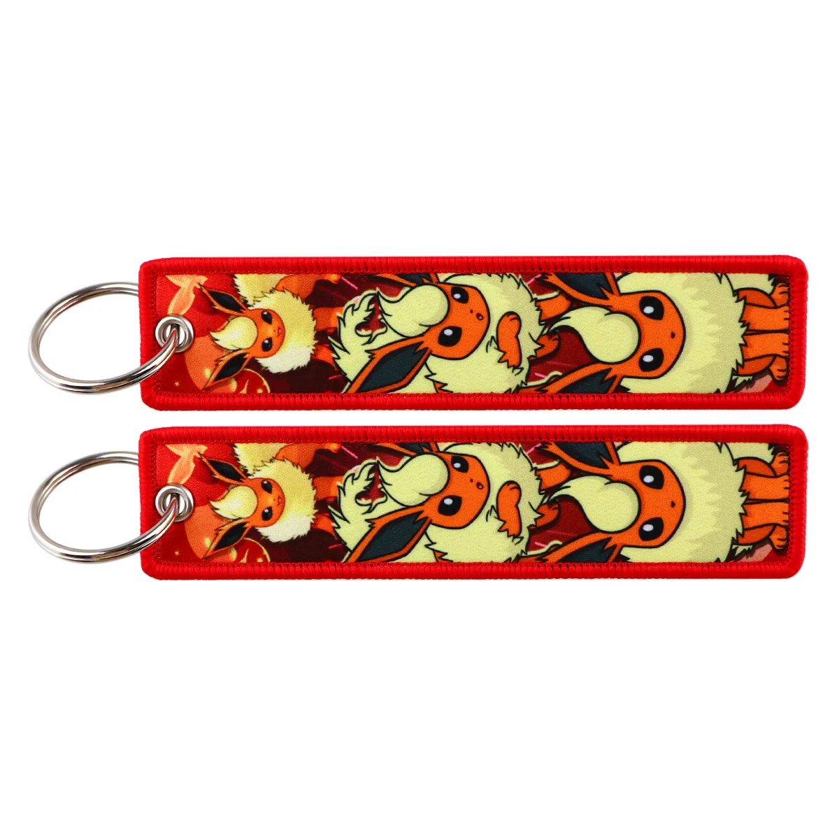 Anime Pokemon Cartoon Stickerei Schlüsselanhänger Zubehör Schlüsselband Niedliche Pikachu Figuren Etikettenhalter Schlüsselring Anhänger Spielzeug Geschenk