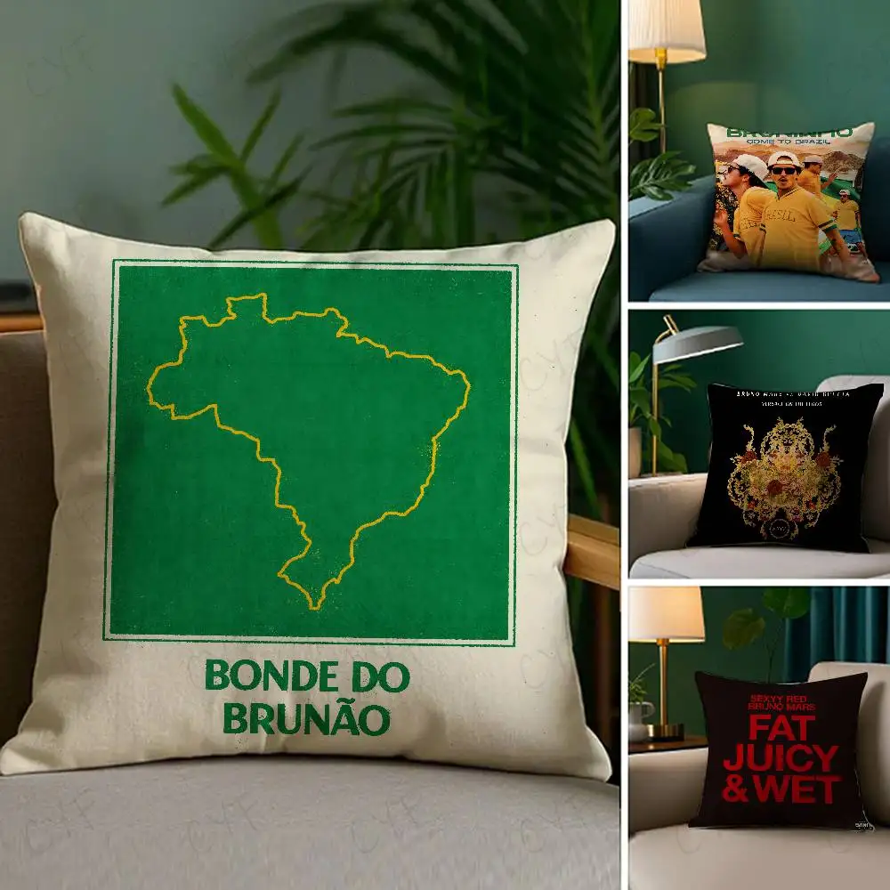 

Singer Hot B-Bruno M-Mars Pillow Case Custom Printed Brushed Fleece Pillow, Baby Skin-Touch, Eco-Friendly Dye-Sublimation Cushio