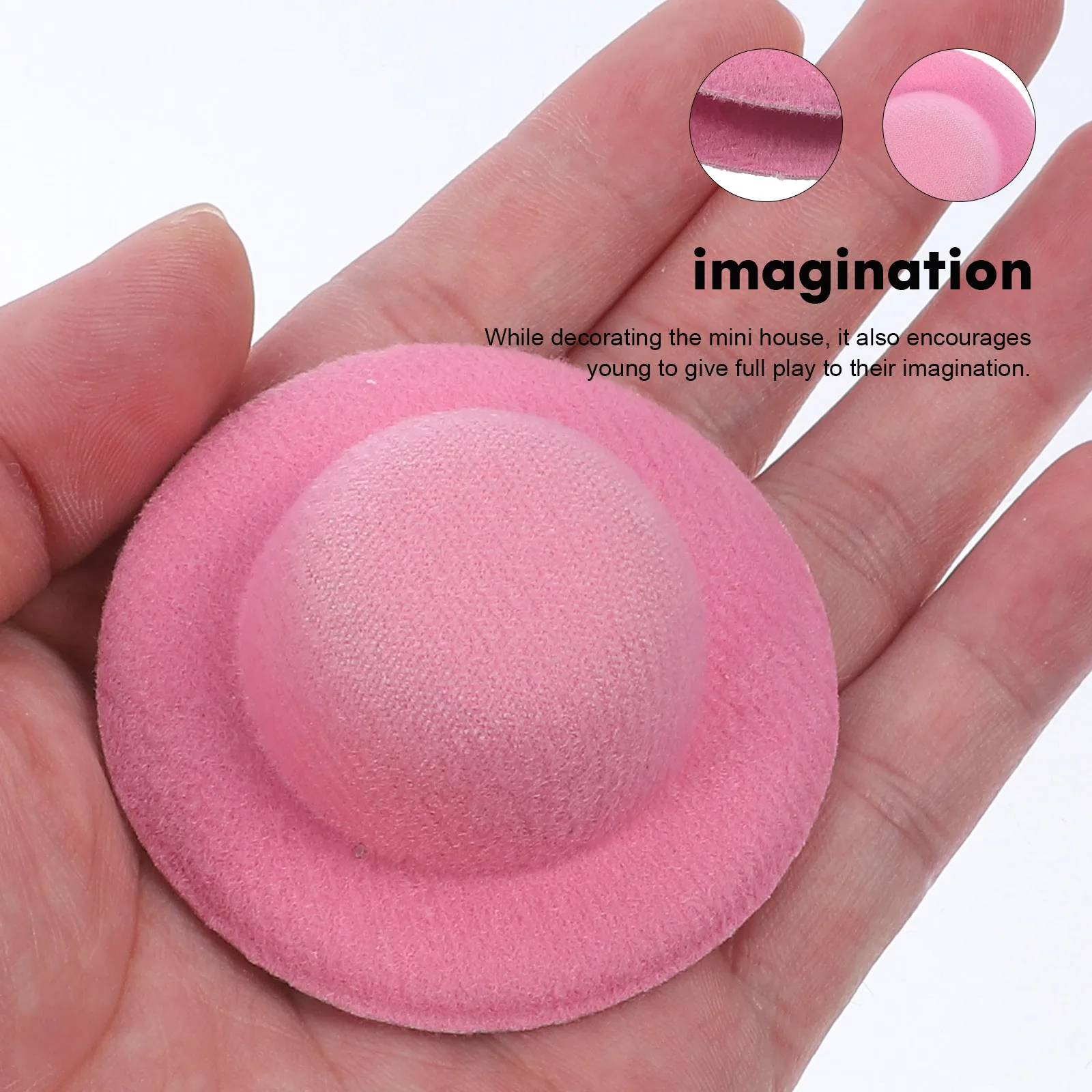 10Pcs Small Hats Decor Lint Eva Material Delicate and Practical for Longtime Use Mini Hats for Crafts Small Hat