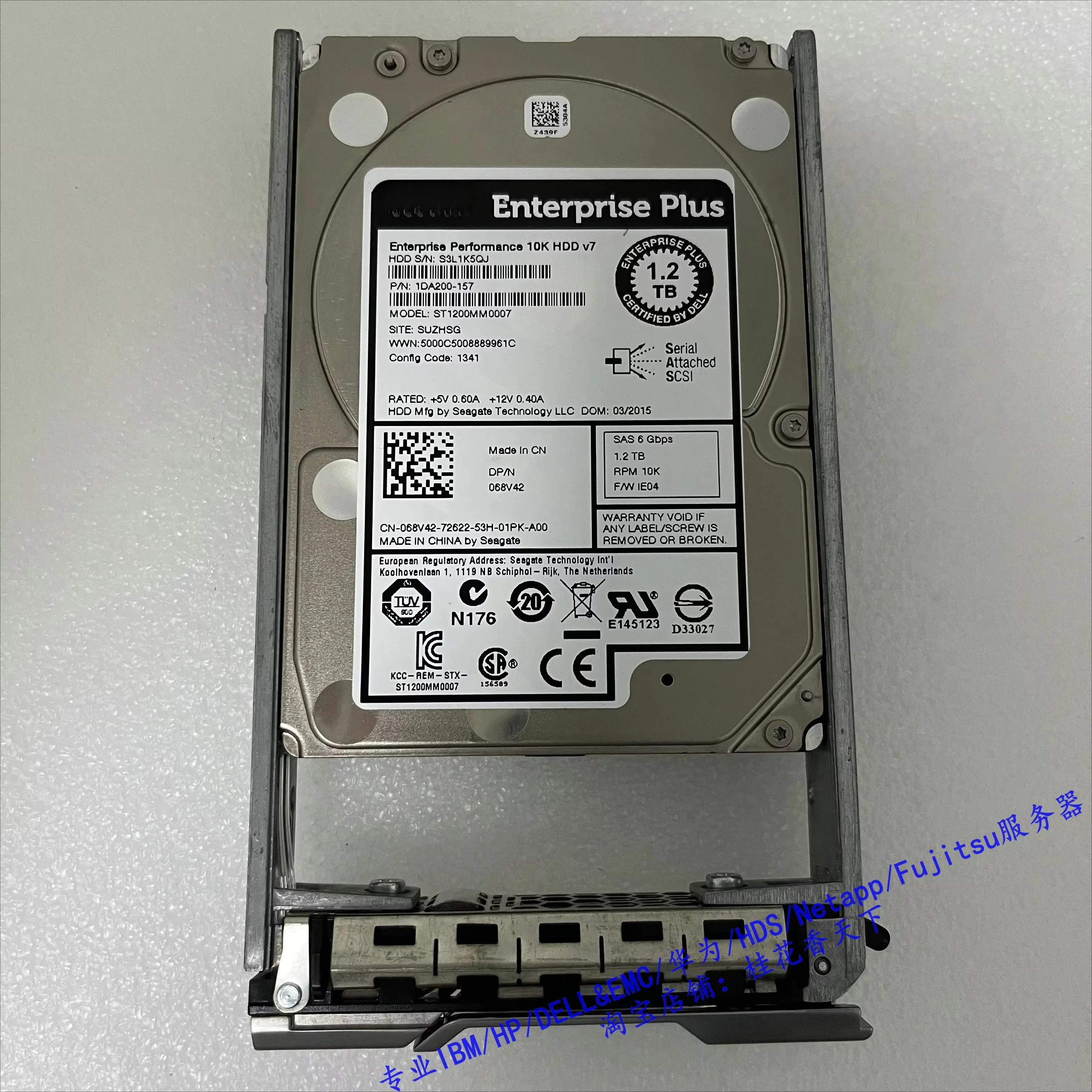 

Used For Dell 068V42 1.2T 10K SAS 2.5 68V42 PS6100 Storage Hard Drive
