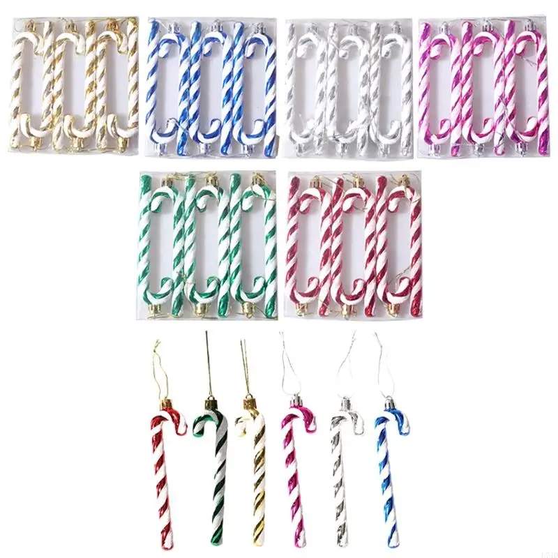 

L74D Candy Canes Party Candy Cane Decor Christmas Tree Hanging Ornaments