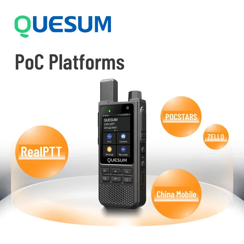 Zello PTT Walkie Talkie 4G LTE PoC Walkie TALKIE POCSTARS RealPTT 4G PoC Lte Radio Android GXIN POC Wifi GPS Bluetooth 4300mah view 6