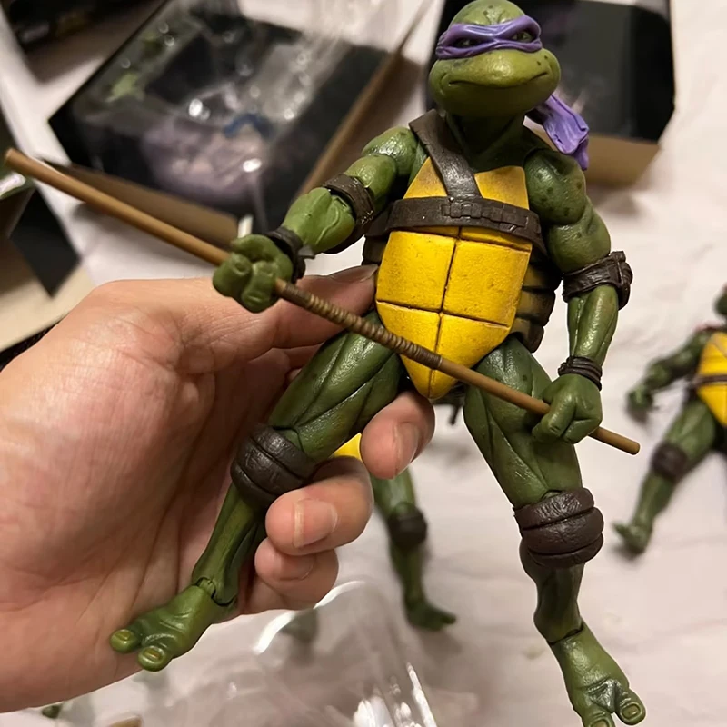 Teenage Mutant Ninja Turtles Animated Rick Presidence a 1990 Movie Edition Limited Edition Action Figure Model, Pvc Statue Room Deco