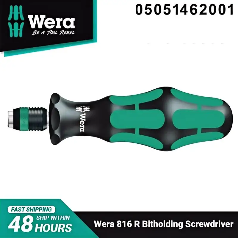 WERA 05051462001 816 R Bitholding Screwdriver with Rapidaptor Quick-release Chuck 1/4