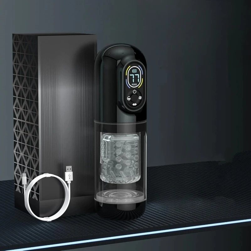 Men Automatic Masturbator Thrusting Rotating Penis Pump Trainer Vibrator Pocket Pussy Cock Blowjob Massager Male Sex Machine Toy