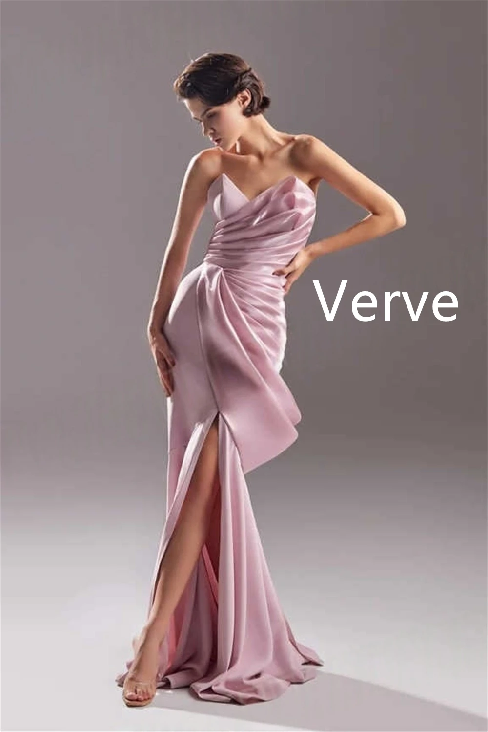 

Сексуальное атласное вечернее платье русалки по индивидуальному заказу, изысканное платье для выпускного вечера без бретелек без рукавов, роскошные платья знаменитостей на молнии сзади