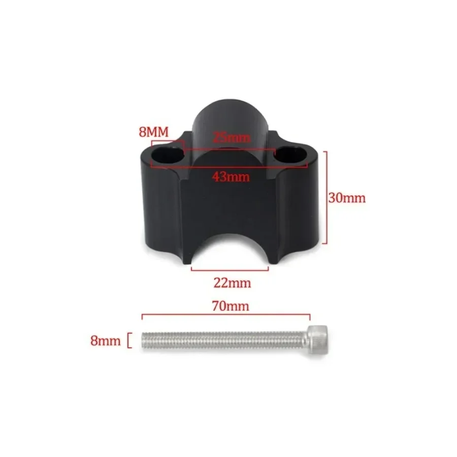 Universal 22mm 28mm For Cafe Race Scrambler Bobber Tracker Chopper Vertigo Cub Dirt Bike Moped Motorcycle Handlebar Riser Clamps