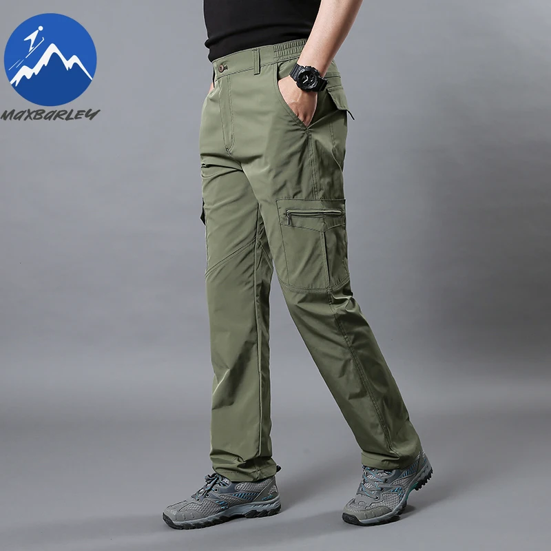 

2026 Spring Summer Trousers Men Casual Fishing Hunting Quick Dry Waterproof Overalls High Quality Loose Multi Pocket Cargo Pants