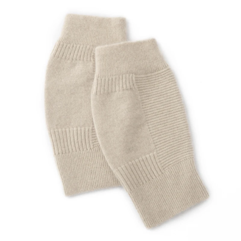 New Padded 100% Cashmere Knee Pads Warm Knitted Knee Pads Cold Old Cold Leg Short Leg Pads In Autumn And Winter.