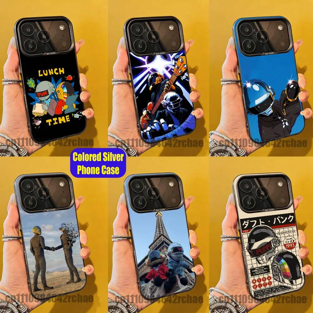 

For Get Lucky D-Daft P-Punk Phone Case iPhone 15,17,11,14,13,16,12,E,Max,Plus,Air,Pro,Mini Custom Color Silver Cover