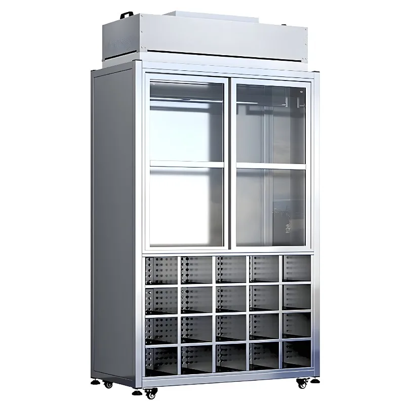 Stainless steel clean wardrobe workshop dust-free area clean clothing storage cabinet 100 grade ffu sterilization dust-free clot