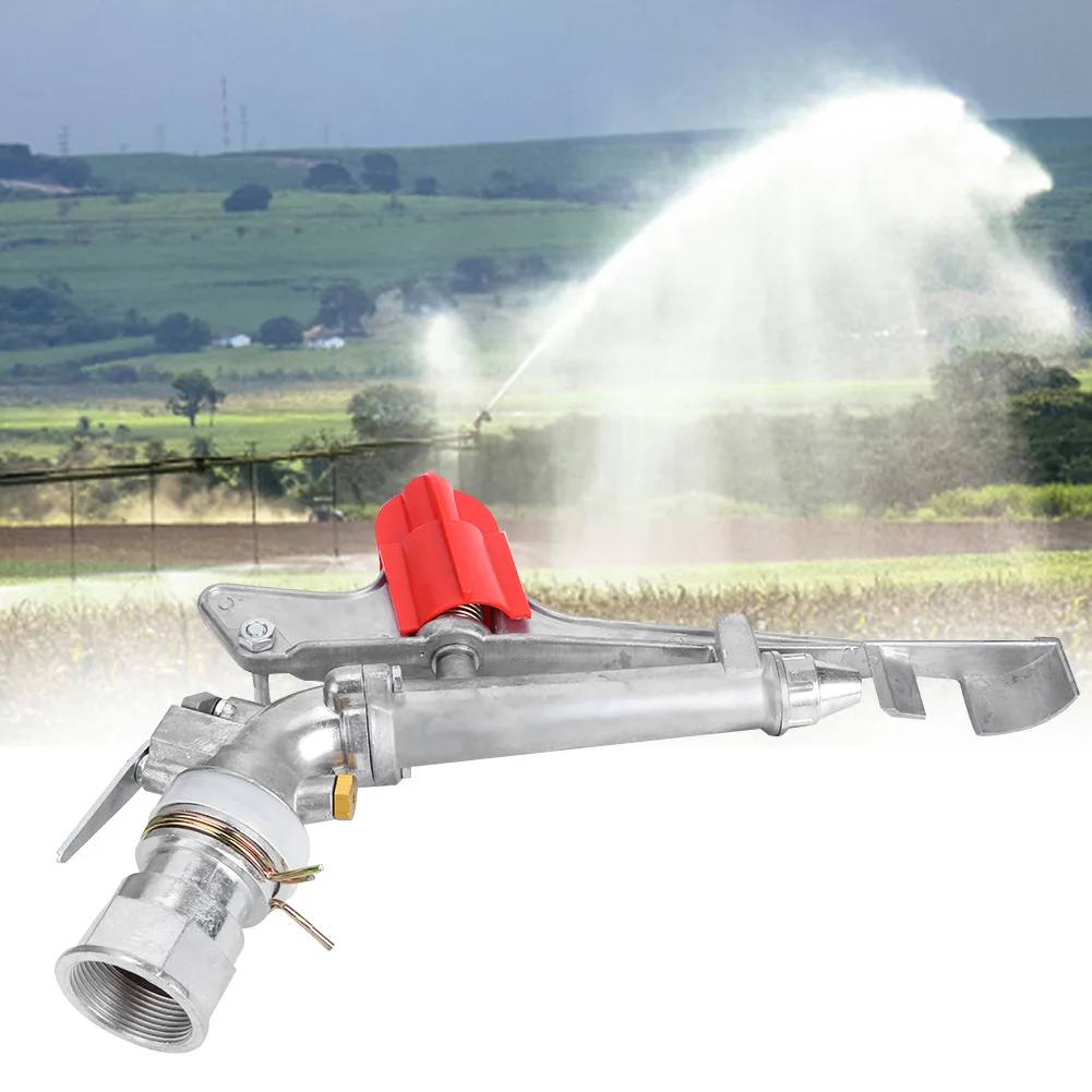 Rotating Sprinkler 1.5in DN40 Female Thread Rocking Arm Sprinkler Rotation Irrigation Sprinkler Watering Accessories