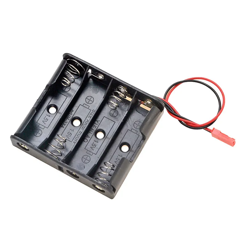 

30pcs/lot MasterFire Plastic Battery Holder Storage Box Case For 4 x 1.5V AA With JST Plug DIY Toy Car Batteries Shell