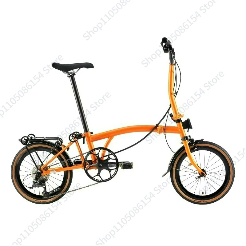 

16 inch 9 speed three folding adult ultra light portable urban retro cloth folding bicycle