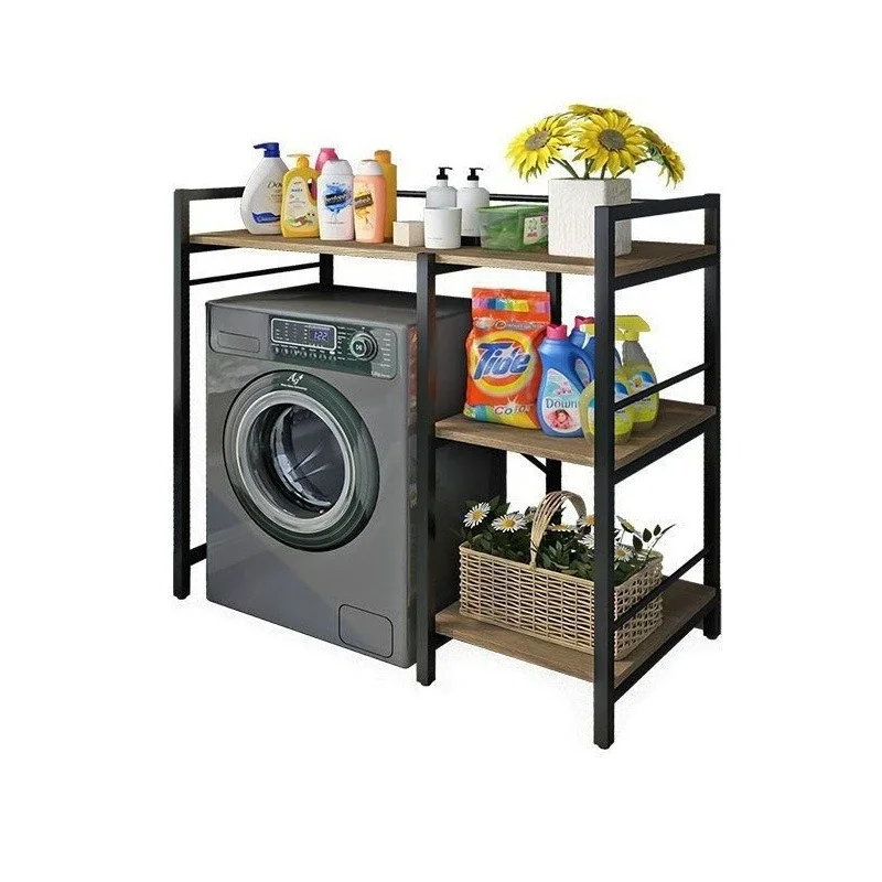 Washing machine rack Multi-layer floor removable bracket Bathroom non-punching toilet rack Household balcony storage rack