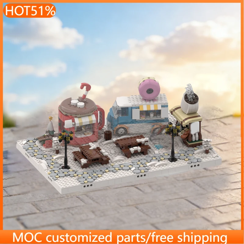 

675 PCS Medieval Winter Village Displayforset 40776+60452 Base MOC Customize Modular Building Block DIY Boys Assembly Toy Gift