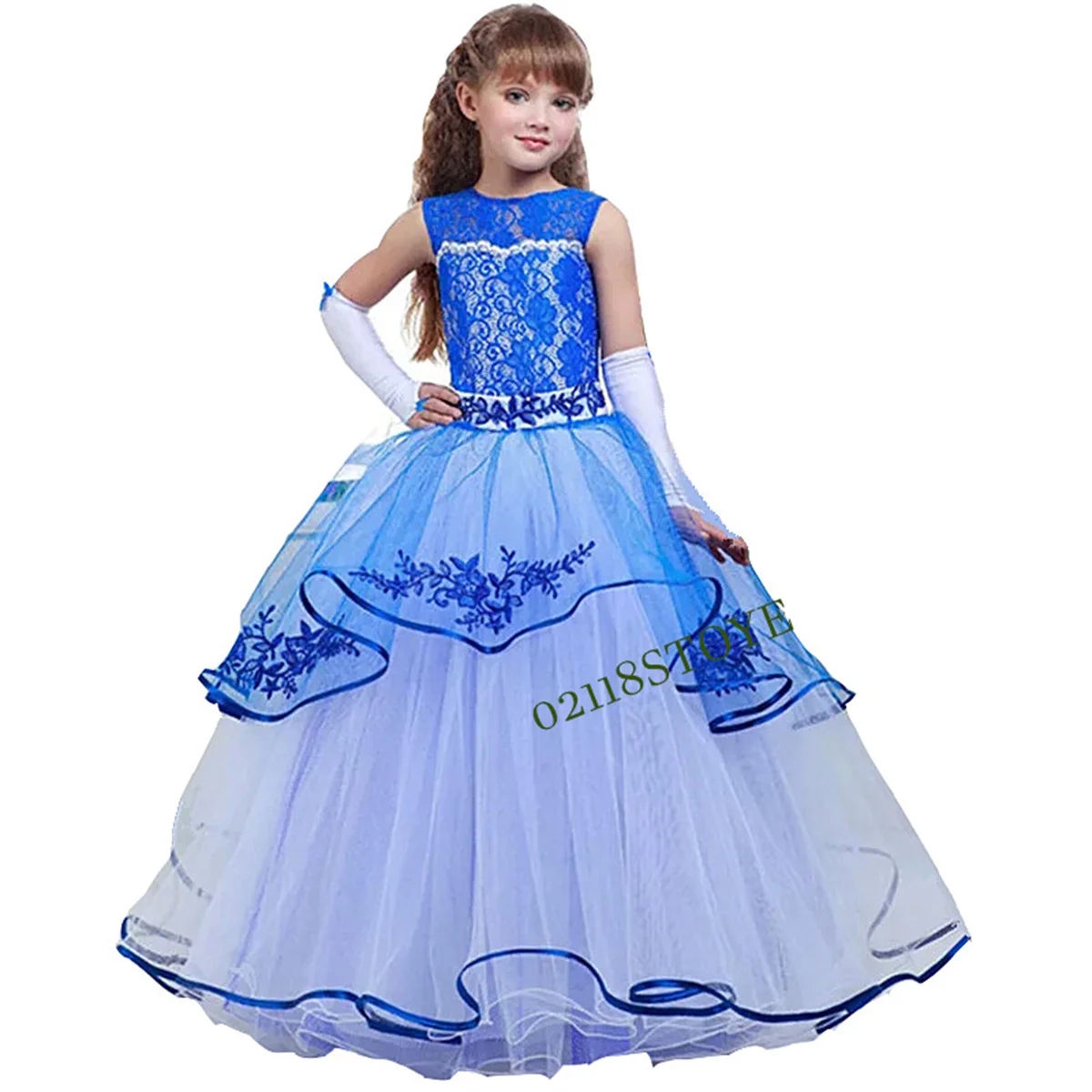 

New Flower Girl Dresses Ball Gown Sequined Sleeveless First Pageant Communion Gowns Princess Dresses Vestidos Longo Cus