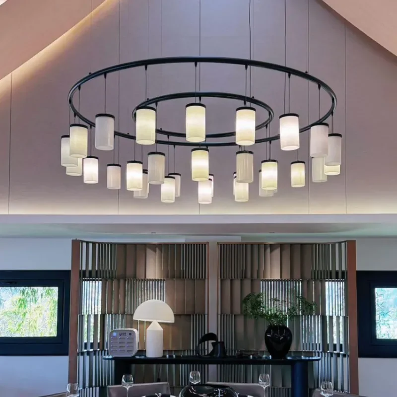 Modern Chinese Style Pendant Light for Restaurant Hotel Dining Room Club Private Box Luxury Chandelier Fixture