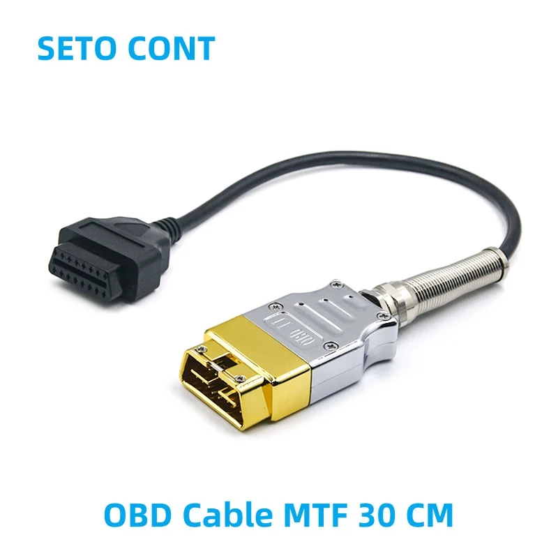 OBD Cable J1962 Full Pin with Metal Alloy OBD Male Connector Male to Female 16 Pin 16 Core OBDII Adapter OBD2 Extension Cable