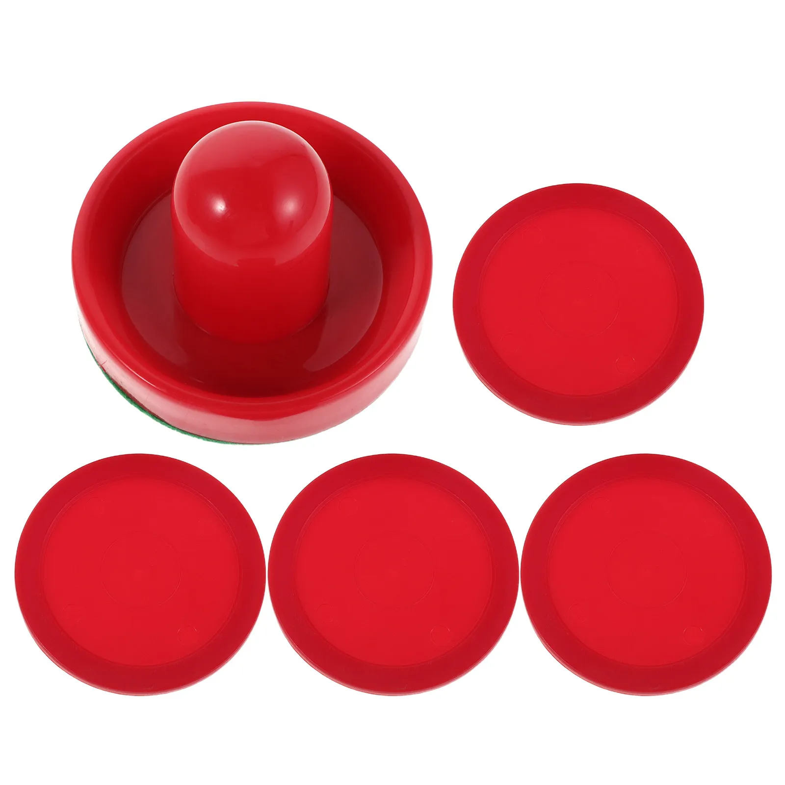 

1Set Air Hockey Pushers Striker 96Mm Red Handle Air Hockey Pucks Replacement Game Table Accessories Family Game Supplies
