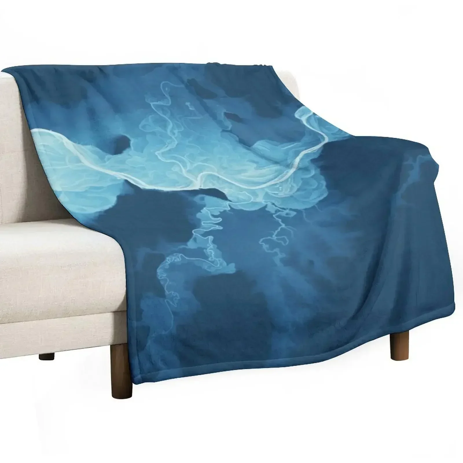 

Willamette Channels 10-year Anniversary—Powder Blue Throw Blanket Heavy Fashion Sofas Bed Fashionable Blankets