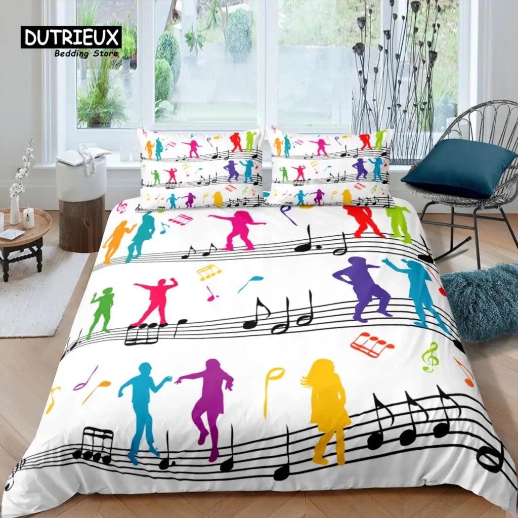 

Home Living Luxury 3D Music Dance Bedding Set Comfortable Duvet Cover Set Kids Bedding Set Queen and King EU/US/AU/UK Size