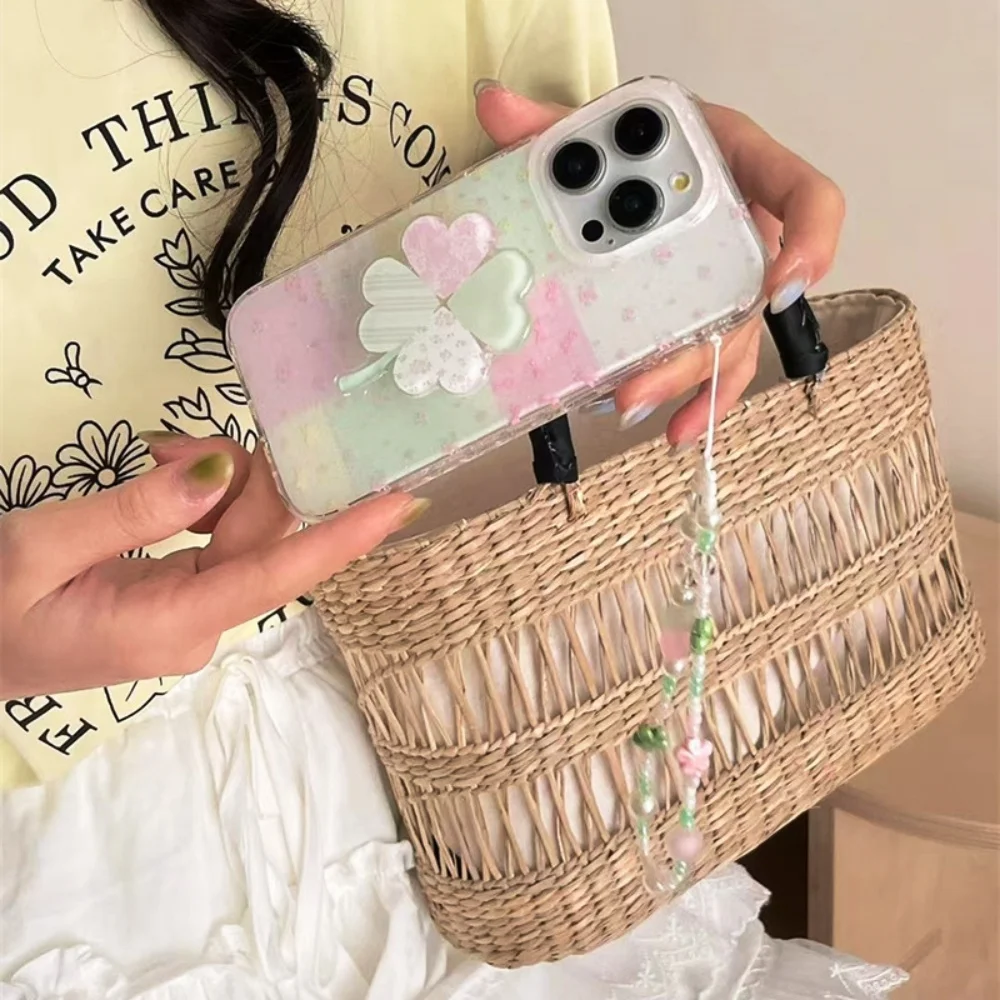 Soporte Para Teléfono Tok Griptok Con Agarre De Trébol De Dibujos Animados Coreanos Soporte Universale Para IPhone 16 Samsung