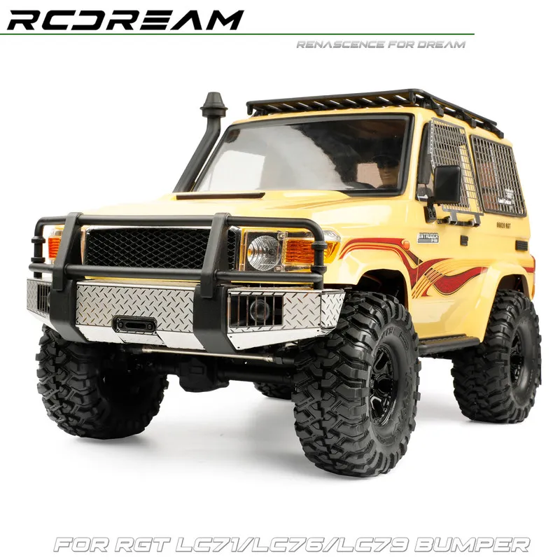RCDream RGT LC76 LC71 LC79 Front Bumper Metal Guard Skid Plate Protection for 1/10 RC Crawler Parts Upgrade