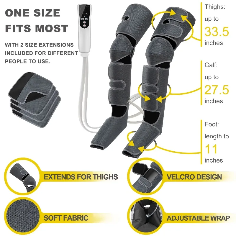 Smart Heating Electric Knee Massager Full Leg Air Compression Device Improve Circulation Accelerate Muscle Recovery