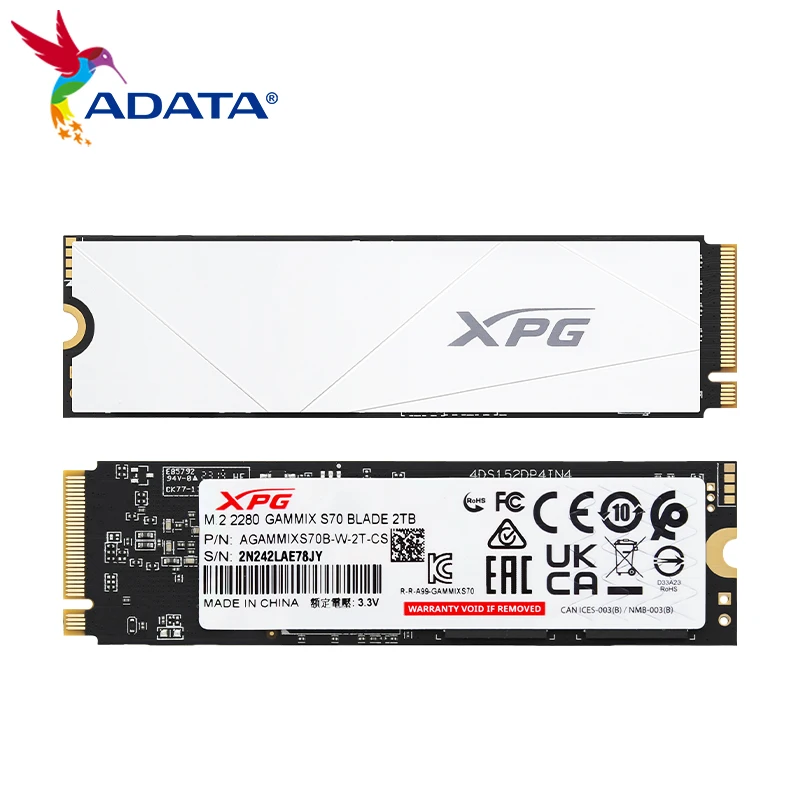 Imagem -04 - Adata-xpg Gammix Ssd Interno S70 Blade Solid State Drive Storage Drive 1tb 2tb M.2 2280 Pcie 4x4 Hard Drive S50 Pro