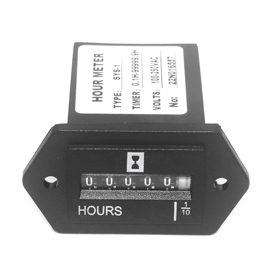 Medidor de hora mecânico selado para gerador de motor a gasolina diesel barco caminhão trator veículo carro AC100-250V DC10-80V