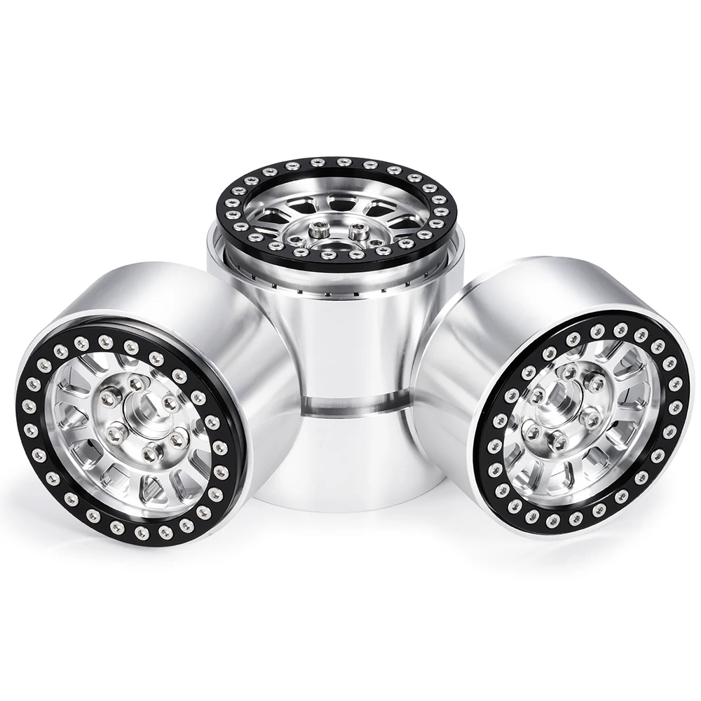 

YEAHRUN 4Pcs 1.9 Inch Beadlock Wheel Rims Hubs for 1/10 RC Crawler Car Axial SCX10 CC01 TRX4 TRX6 Wraith D90 Upgrade Parts