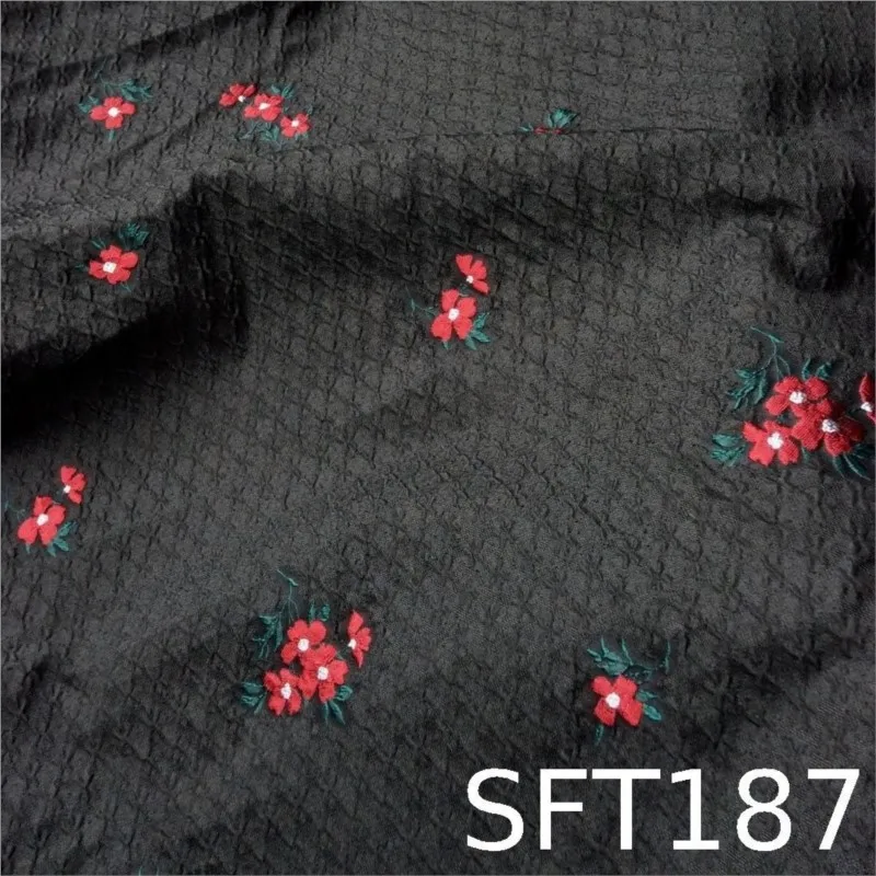 Soft embossed peffleship jacquard fabric designer's cut flower small floral dress women's bouquet