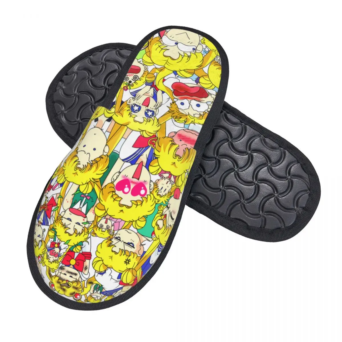 Custom Japanese Shojo Sailor House Slippers Women Comfy Memory Foam Cartoon Anime Moon Girl Slip On Bedroom Slipper Shoes