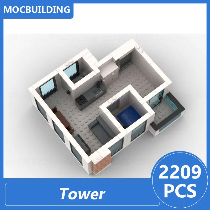 Tower Modular Buildings Moc Blocks Diy Assemble Bricks Architecture Display Creative Educational Collection Toys Gifts 2209PCS