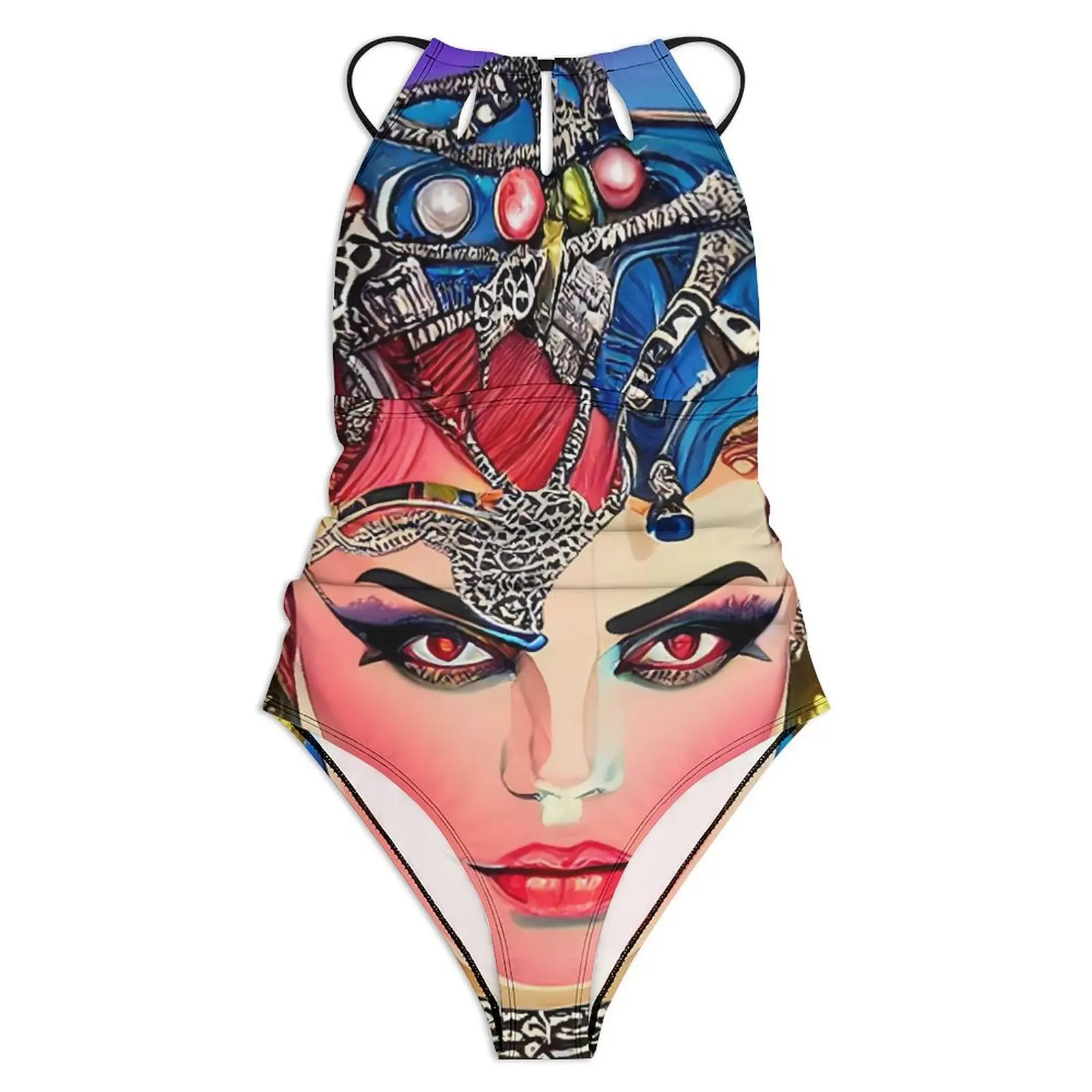 Gypsy Queen Swimsuit Great Women Swimwear One Piece Holiday Pool Swimsuits Sleeveless Monokini Women Push Up Sexy Beachwear