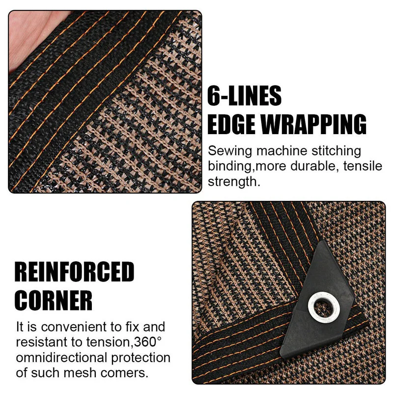 7 C﻿olors Outdoor Garden Camping Hiking Tent Sunshade Tent Net High Density Polyethylene Gardening Sunscreen Cloth Sunscreen Net