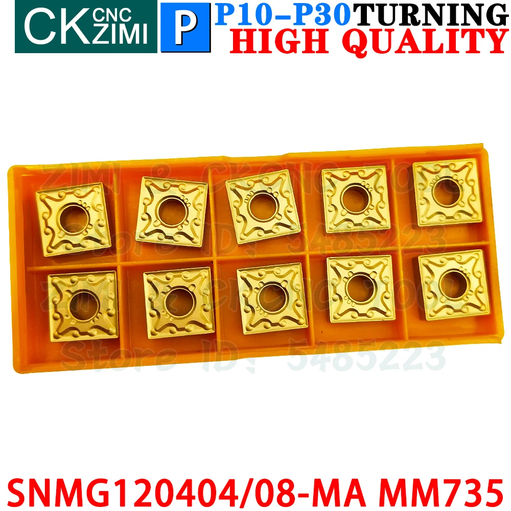 SNMG120404-MA MM735 SNMG120408-MA MM735 Carbide Inserts External Turning Inserts Tools SNMG CNC Metal Lathe Turning Cutting Tool