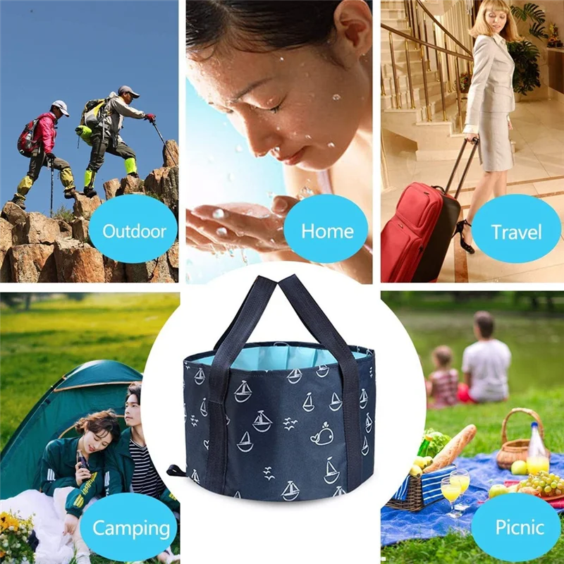 A98E-Fold Bucket Portable Travel Foot Bath Tub, Foot For SOAKING Bath Basin Portable, Outdoor Camping