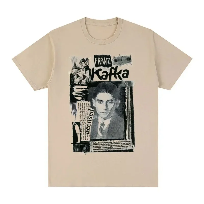 Franz Kafka Vintage T-Shirt New Printed T-Shirt Men\'s Fashion Cotton Short Sleeve Top T-Shirt