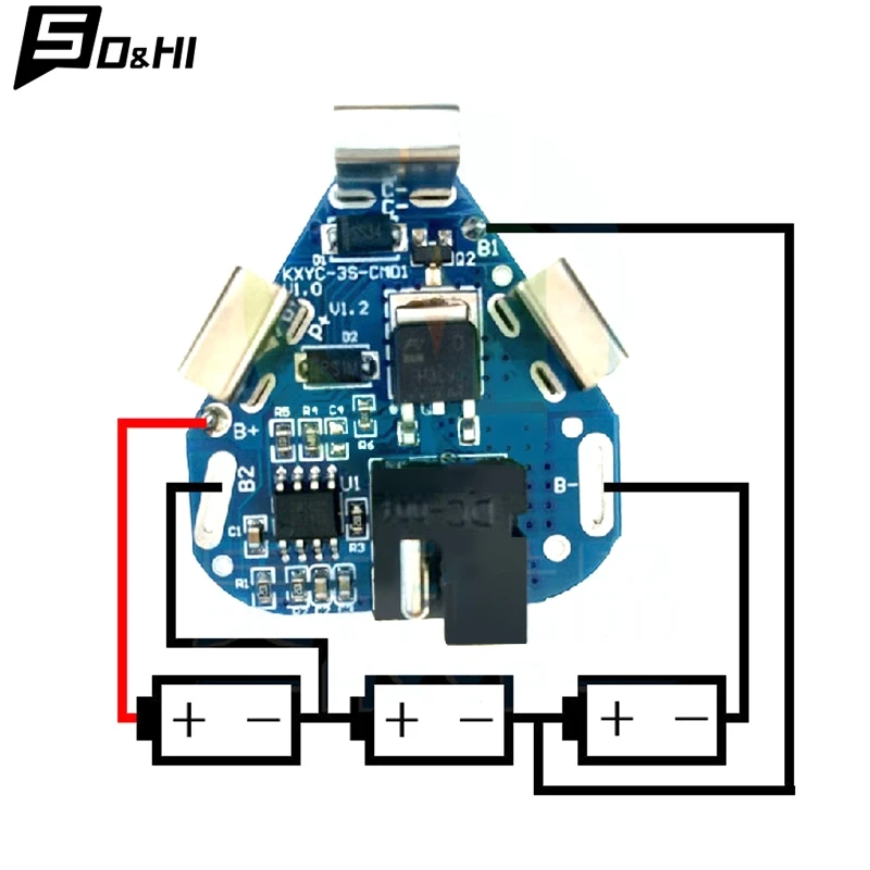 3S 10.8V 12.6V 40A BMS 18650 Lithium Battery Board BMS For Screwdriver Shura Shurika Battery 3S 12V Battery Replace Use