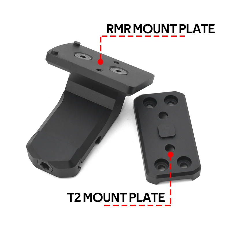 Tactical Offset Optic Mount 45 Degree Offset Red Dot Sight Base for RMRT2SRO Romeo Red Dot Sight