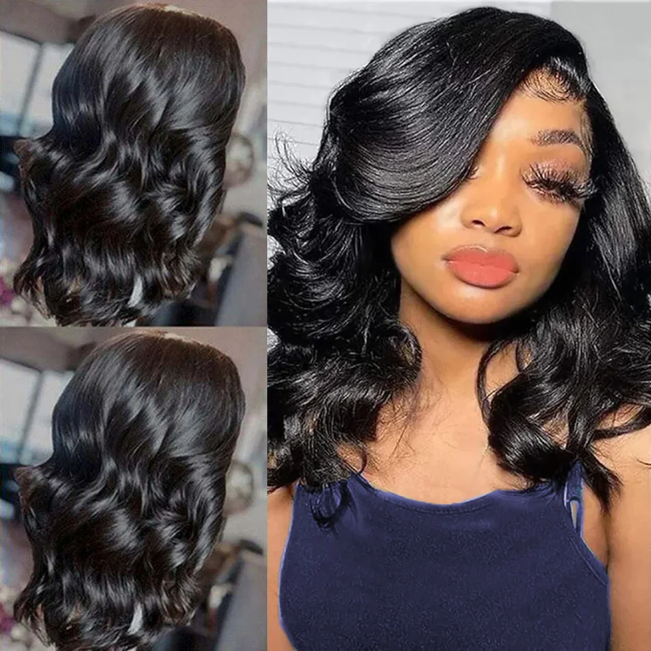 

Wear And Go Glueless Wigs Human Hair Pre Cut Short Bob Body Wave Lace Front Wigs For Women Bob Wigs 4X4 5X5 Hd Lace Closure Wigs