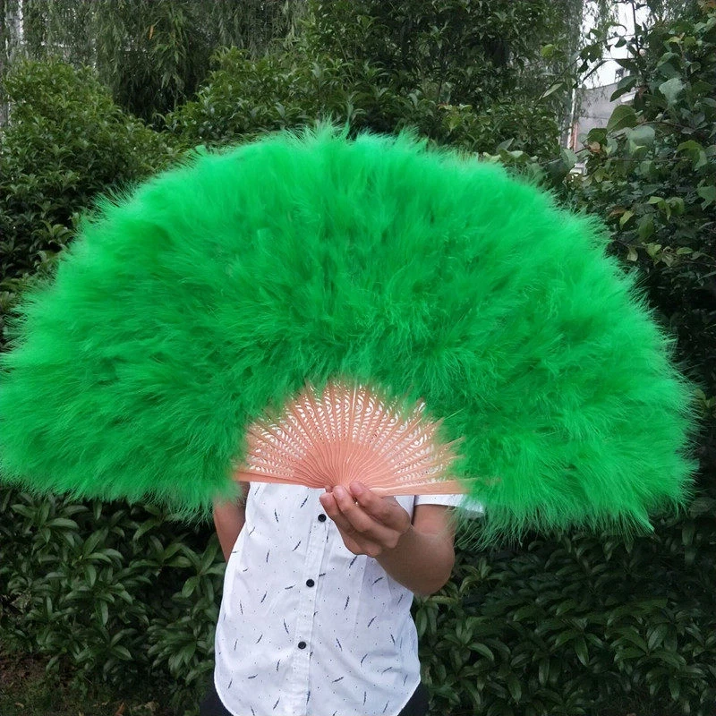 

Premium Feather Fan Full Velvet Thickened Large Feather Performance Fan Photo Runway Prop Photography Classical Craft Gift Fan