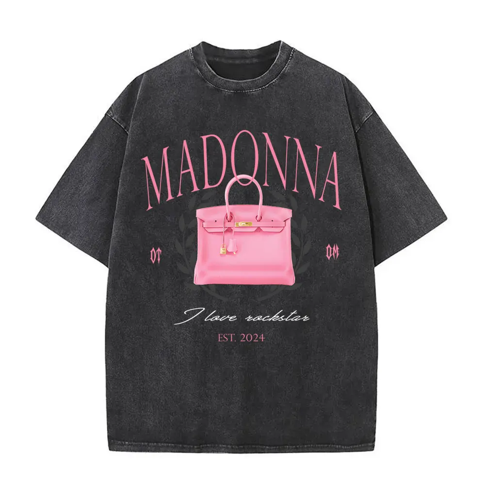 

Washed Vintage Singer Natanael Cano Madonna Graphic Print T Shirt Men Women Hip Hop Oversized Tshirt Male Casual Cotton T-shirts