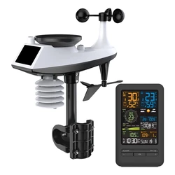 Tuya Weather Station Alarm Wifi Digital Wind Speed Direction rainfy Light Index misuratore di umidità della temperatura della qualità dell'aria