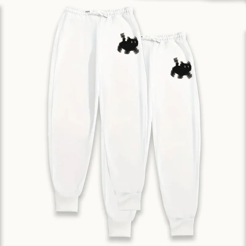 ชุดเซ็ท 2 ชิ้น เสื้อผ้าผู้หญิงลายแมวน่ารัก กางเกงจ็อกเกอร์สีพื้น กางเกงลำลองใส่สบายสำหรับฤดูใบไม้ร่วงและฤดูหนาว แฟชั่นสปอร์ต กางเกงขายาว 2 แพ็ค